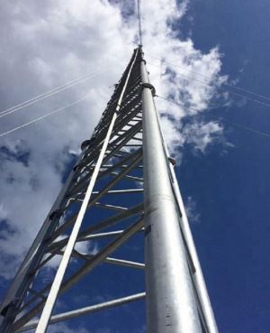Driehoek radiocommunicatietoren